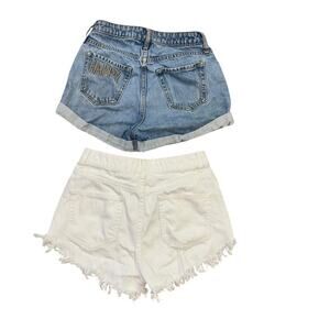 Wild Fable High Rise Denim Shorts Bundle Women’s 0/2 Cowgirl Western Cutoff Jean